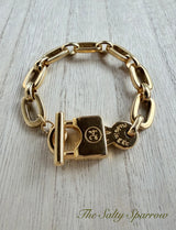 Logan locket bracelet (gold)