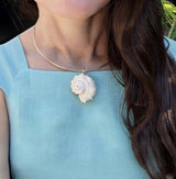 Gold cuff Conch Shell necklace