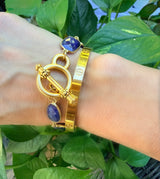 Sapphire & bangle bracelet pair