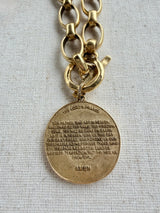The Lord’s Prayer gold cross toggle necklace