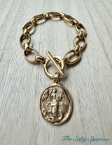 The Guardian Angel cross bracelet (two sided)
