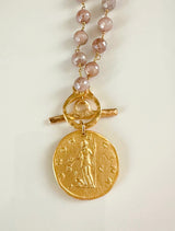 Pharaoh’s Moonstone Medallion Necklace
