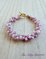 Lilac cluster pearl bracelet