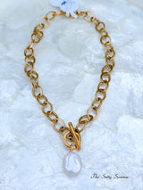 Luna Moon Coin Pearl Necklace