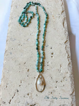 Larimar Pearl Necklace