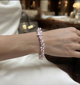 Lilac cluster pearl bracelet
