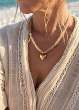 Lemon quartz love necklace