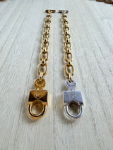 Logan locket bracelet (mixed metal)