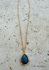 Flashy Labradorite Simple Necklace