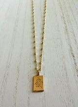 Mahjong tile necklaces