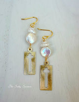 Coin Pearl Blessing Earrings