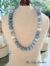 Blue opal necklace