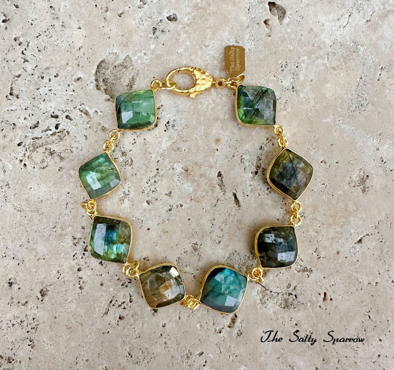 Labradorite Dew Drop Bracelet