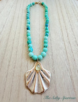 Isla seashell & opal necklace