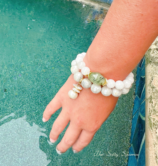 Evergreen Agate Bracelet Stack