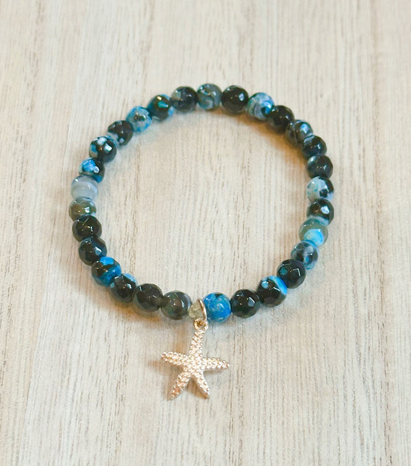 Children's ocean agate bracelet