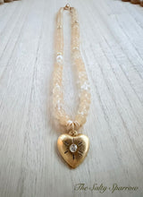 Lemon quartz love necklace