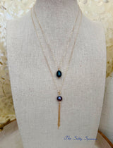 Peacock Pearl Tassel Necklace