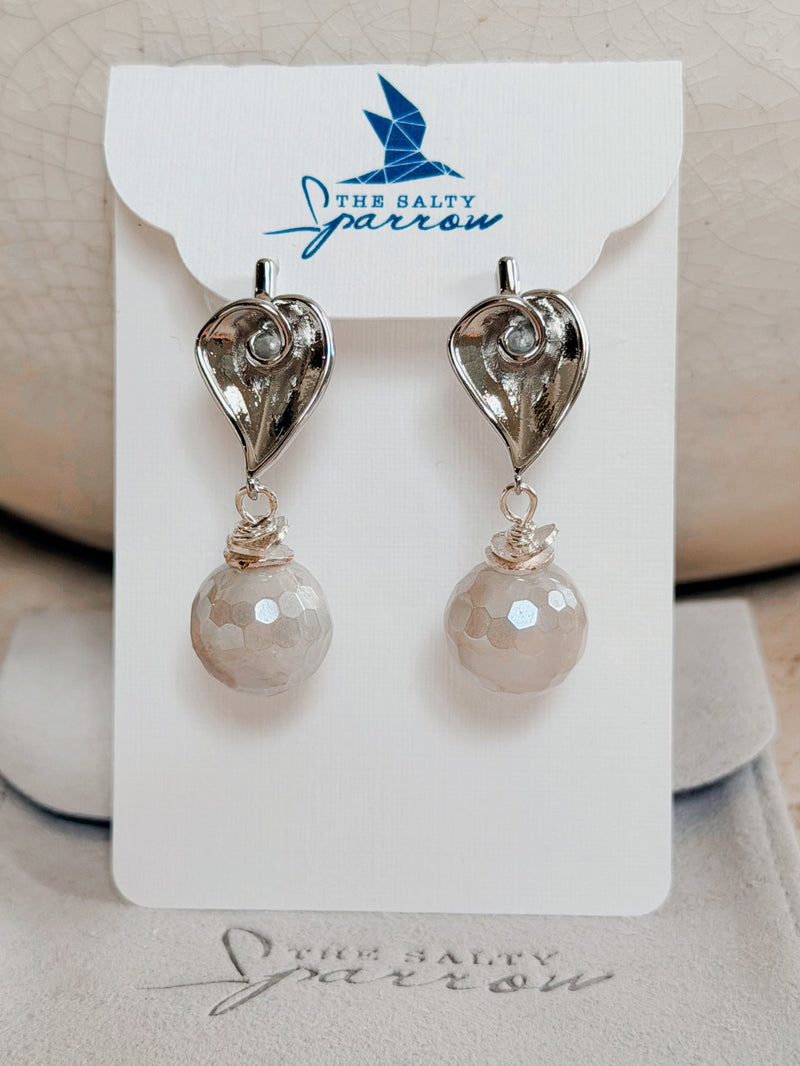 Silver heart mystic agate