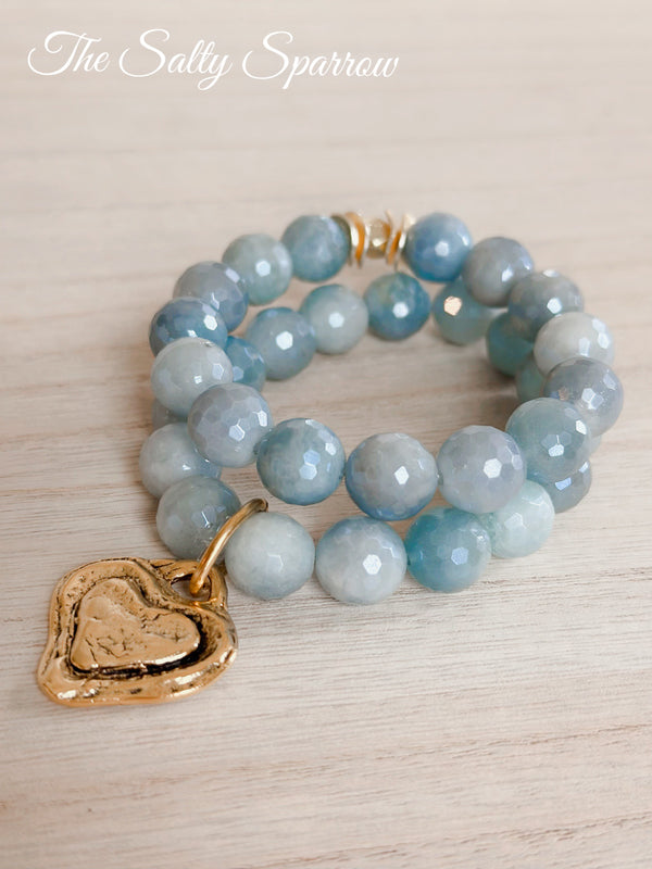 Dark aquamarine set