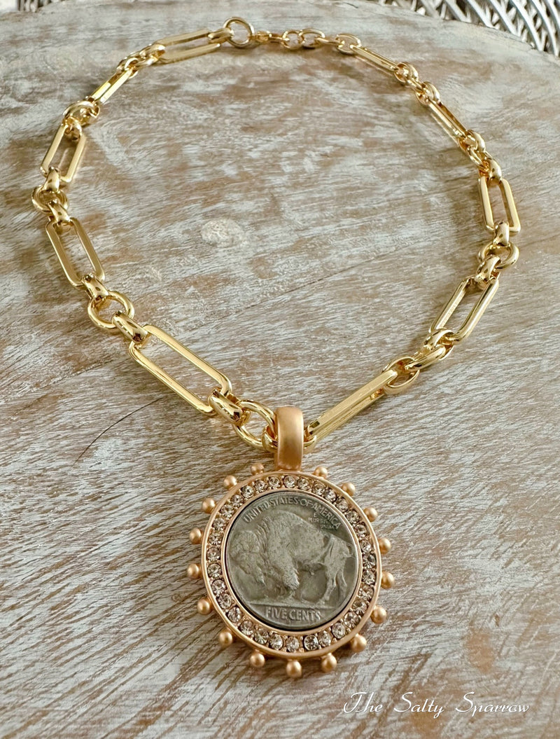 Buffalo Frontier Medallion Necklace