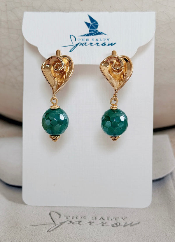 Emerald agate heart