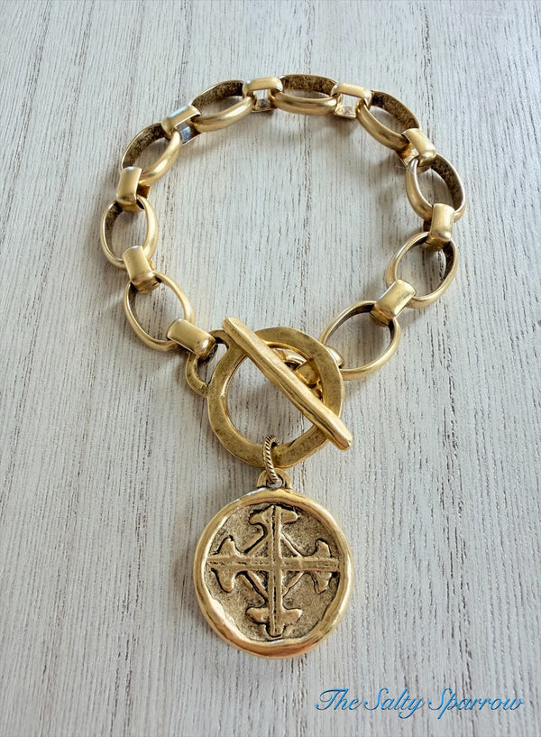 Serenity prayer cross bracelet