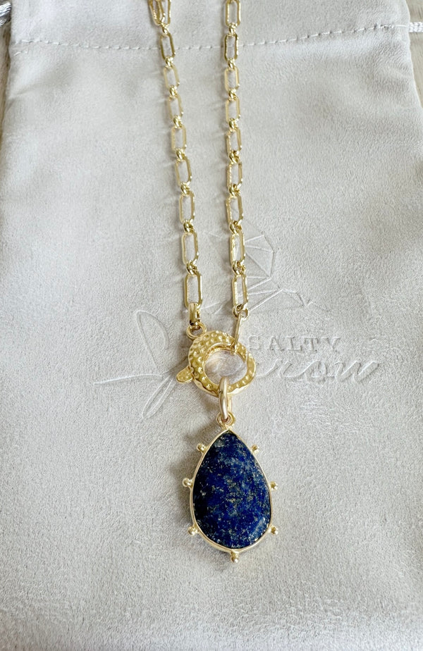 Lapis chain necklace