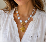 Lord’s Prayer Coin Pearl Necklace