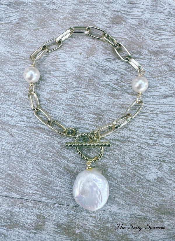 Full Moon Dainty Chain Bracelet