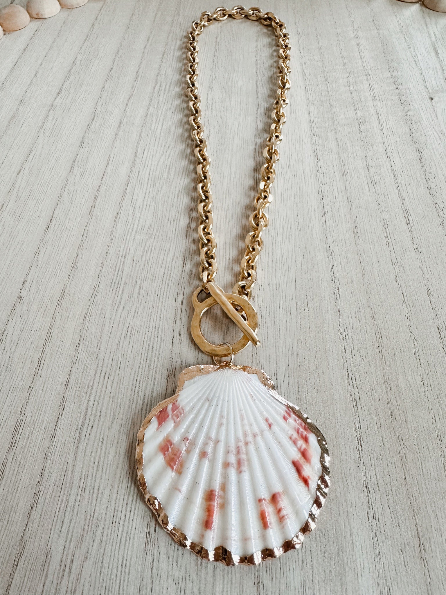 Toggle chain shell necklace – The Salty Sparrow