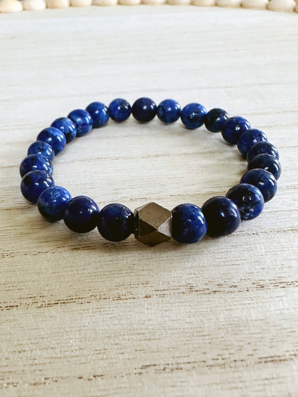 Men’s lapis stone bracelet