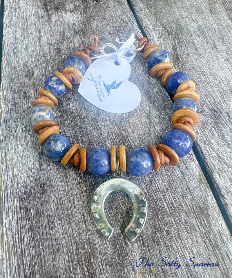 Cowgirl Leather & Sodalite Bracelet