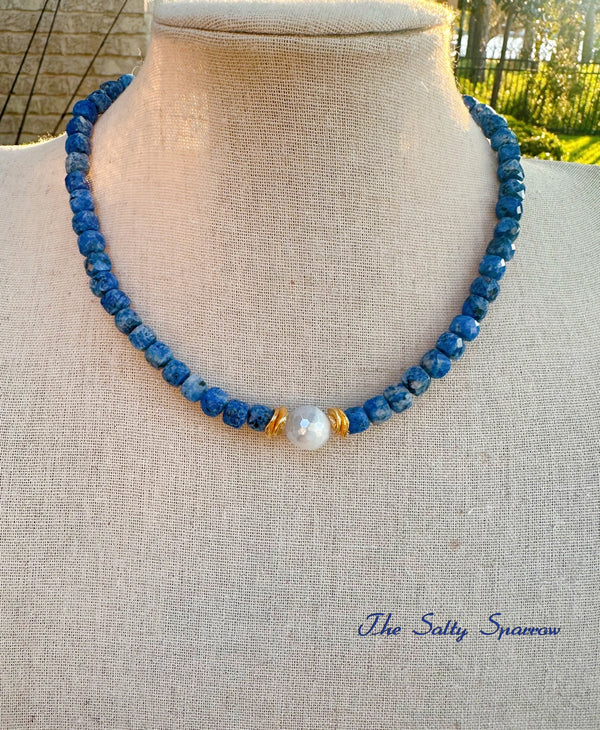 Navy Spotted Jasper Choker