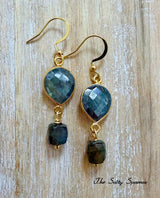 Labradorite Luna Drop Earrings