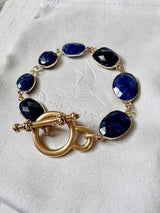 Sapphire & bangle bracelet pair