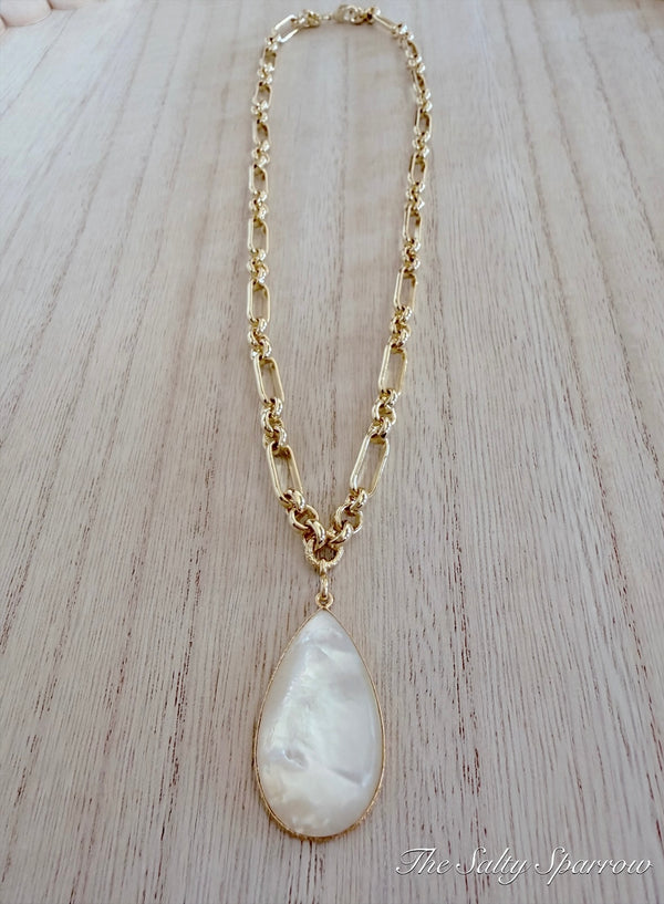 Mother of pearl chain necklace