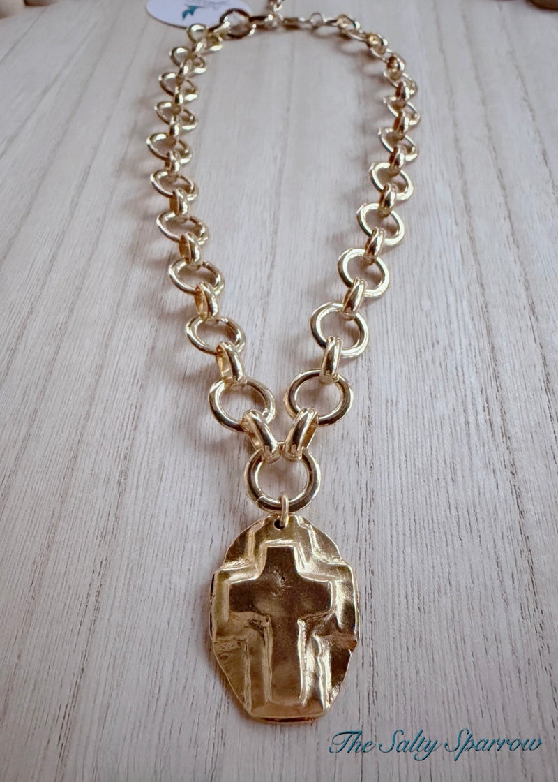 Kalos chunky cross necklace