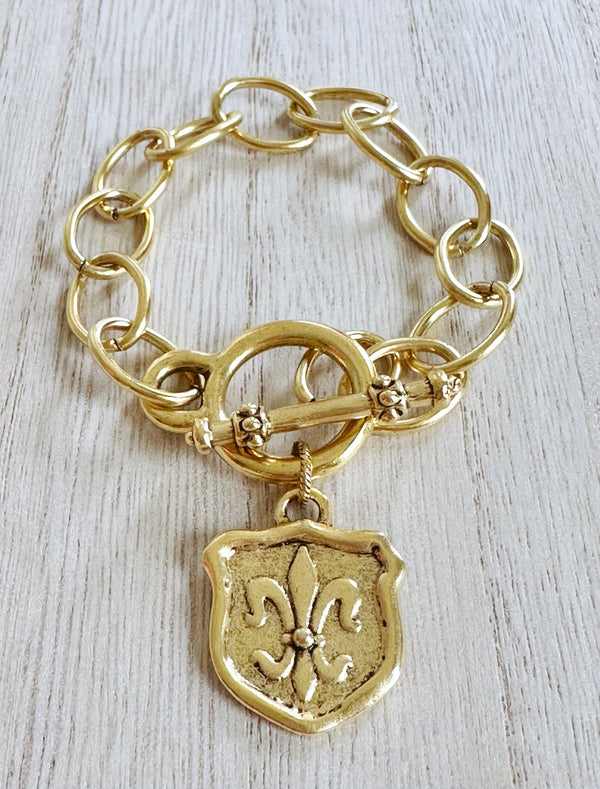 Fleur di lis crest bracelet