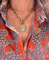 Lucky horseshoe two-tone necklace