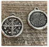 Serenity prayer cross bracelet (silver)