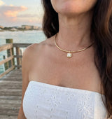 Quartz floating necklace