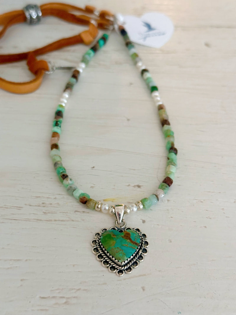 Turquoise & Chrysoprase Necklace