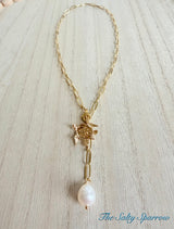 Coastal turtle chain necklace