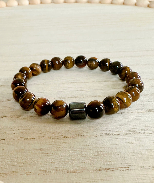 Mens’ tigers eye bracelet