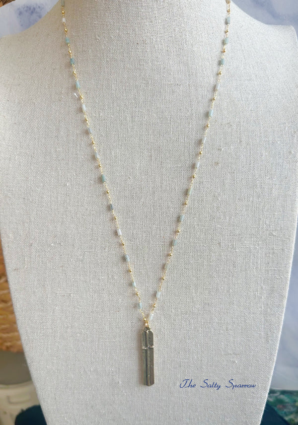Elongated Cross Necklace