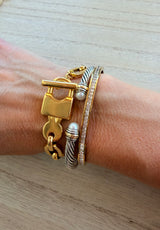 Logan locket bracelet (gold)