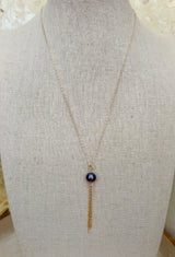 Peacock Pearl Tassel Necklace