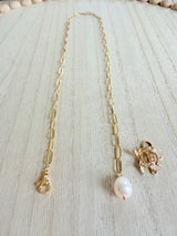 Coastal turtle chain necklace