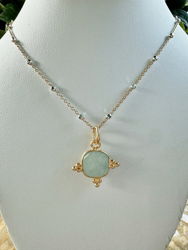 Aquamarine pendant necklace